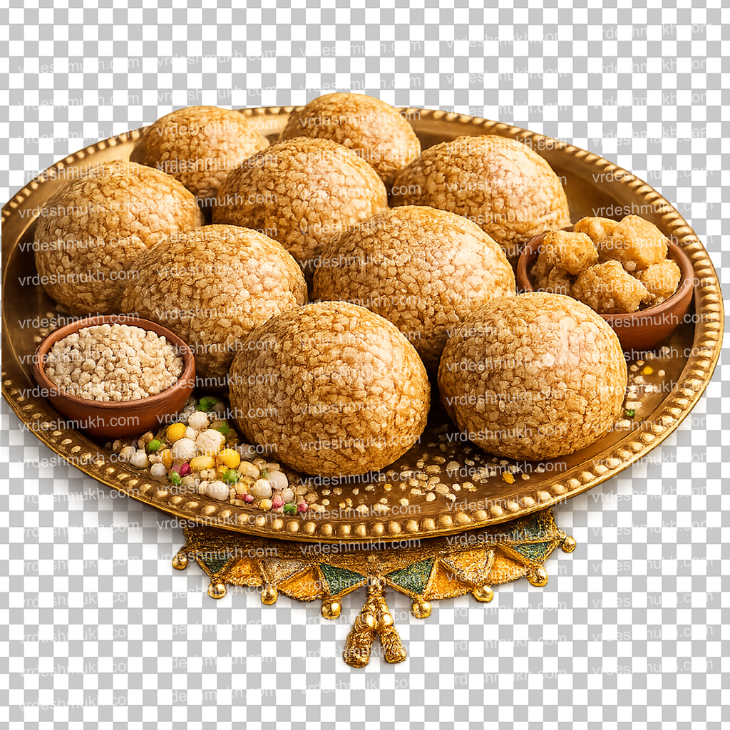 Makar Sankranti Tilgul Laddu Plate PNG Transparent Background | Tilgul Ladoo PNG