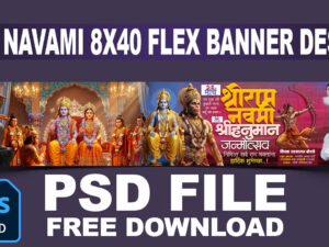 Ram Navami 8x40 Flex Banner PSD – Print Ready