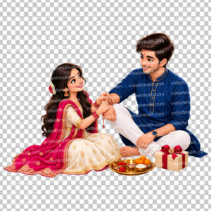 Brother Sister Raksha Bandhan PNG Transparent Background | Rakhi Festival PNG Free Download