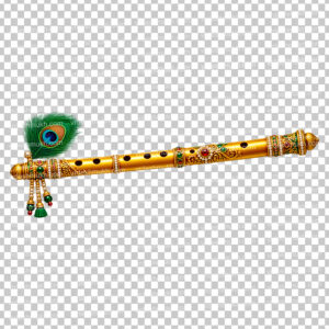 Krishna Flute PNG Transparent Background | Golden Bansuri PNG Free Download