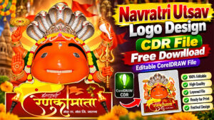 Navratri Utsav Logo Design CDR File Free Download | Editable CorelDRAW File