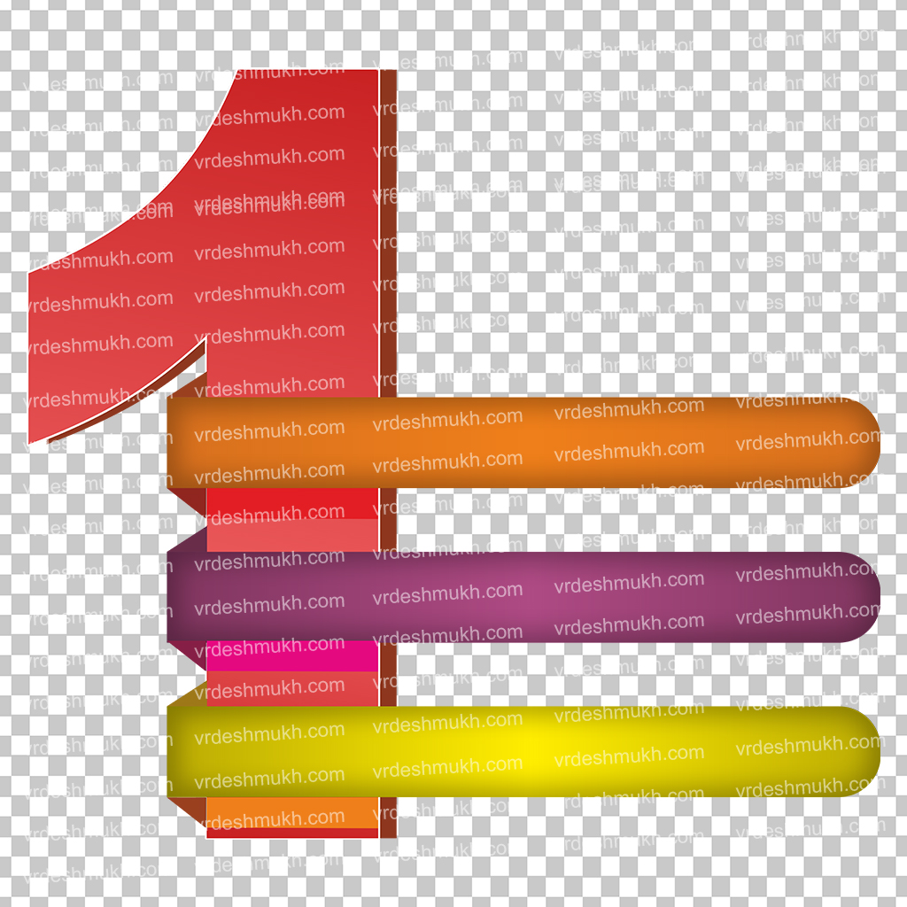 Number 1 Infographic PNG Transparent Background | Colorful Number One PNG Free Download